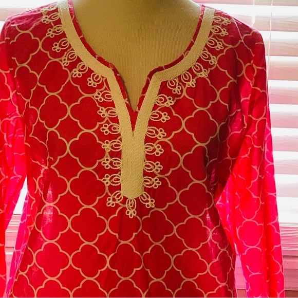 St. John's Bay Pink Tunic Size M - Picture 2 of 4